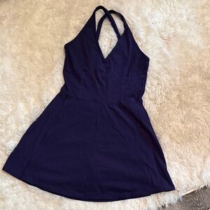 Chic Backless Navy Dress